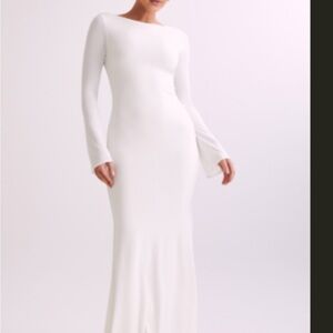 Meshki White Long Sleeve Dress